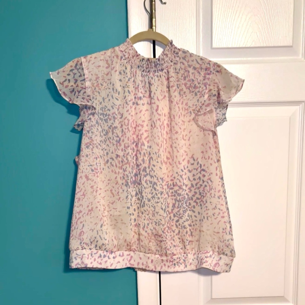 LIKE NEW - Express Short Sleeve Colorful Top - XL